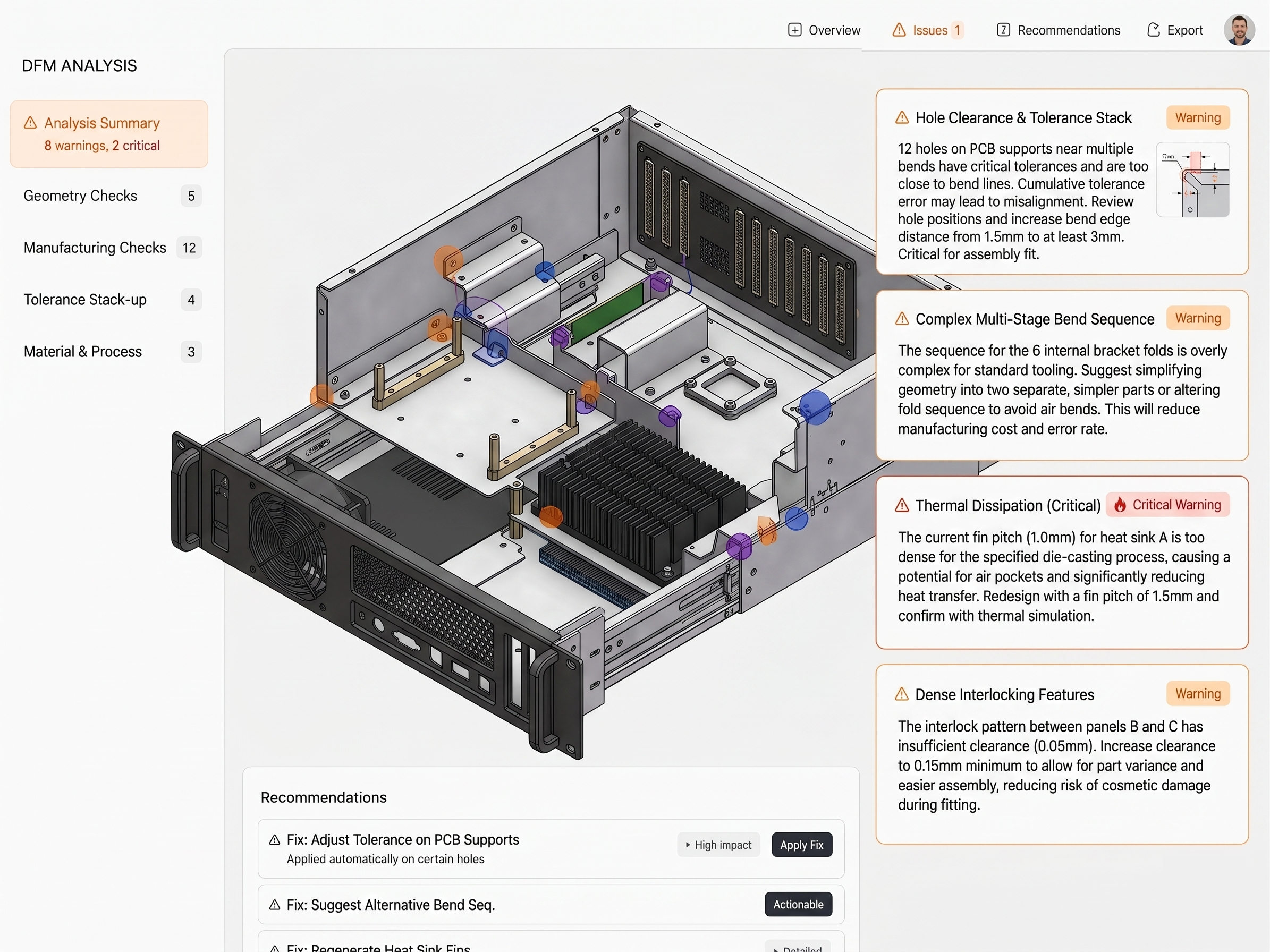 Manufacturability Analysis — AI DFM review